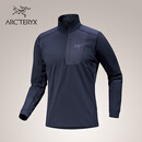 ARC'TERYX始祖鸟 RHO LT ZIP NECK 轻量 男子 内层长袖上装 BLACK SAPPHIRE/蓝黑色 L