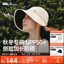 蕉下（beneunder）女士帽子冬季男25秋冬防晒帽女棒球帽大帽檐遮阳鸭舌帽冬天防风米