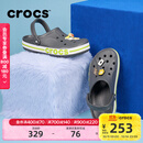 卡骆驰（CROCS）洞洞鞋贝雅卡骆班轻便耐磨一脚蹬休闲鞋|205089 石板灰/青柠绿-0GX 43 (270mm)