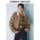 UR2025冬季新款女装琥珀流光风撞色拼接刺绣棉服UYU150040