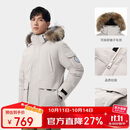 骆驼（CAMEL）户外极寒派克工装毛领情侣款羽绒服保暖加厚中长款外套