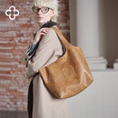 CASSILE明星同款卡思乐女包托特包植鞣牛皮大容量轻奢复古单肩包生日礼物