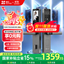萤石DL20FVS人脸大屏视频锁 标准锁 极致灰 3D人脸识别指纹掌静脉智能锁 家用半自动猫眼门铃电子门锁