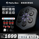 MAITUBOX麦兔智能音乐拳击机maitubox成人儿童打拳反应墙靶家庭训练器沙袋 专业版-黑色M4单拳套-(拍1发8）