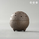 月记窑 裸烧铁胎“月球”香炉