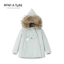 MINI A TURE COPENHAGEN毛领精灵帽夹克外套丹麦童装儿童棉服男女加厚宝宝秋冬女童冲锋衣 9200 浅灰绿 98 cm（100/52）-3y
