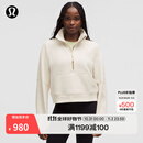 lululemon丨Scuba 女士超宽松款烟囱领卫衣 LW3IFSS 浅象牙白/金 M /L