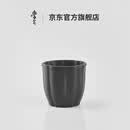 学古 |清和建水中式复古手工锡制储水式古钱纹茶渣渣斗建水茶盘250ml
