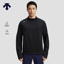 DESCENTE迪桑特RUNNING跑步运动健身吸湿速干男士防晒长袖针织衫 BK-黑色 XL (180/100A)