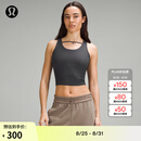 lululemon丨Logo Charm 女士前胸系带设计罗纹背心 LW1EUBS 石墨灰 S /6