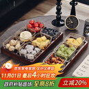 格娜斯 玻璃水果盘客厅轻奢创意零食分格干果盘北欧ins网红点心糖果盘