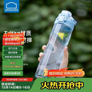 乐扣乐扣（LOCK&LOCK）人鱼线塑料运动水杯夏天便携水壶带刻度提手男女水杯子700ML蓝色