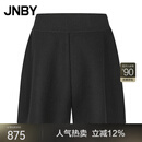 JNBY/江南布衣【商场同款】25秋新品短裤羊绒羊毛A型宽松5P9E13390 001/本黑 L
