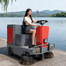 电动扫地车工厂车间写字楼驾驶式清扫车商用市政道路物业小区扫地车环卫垃圾落叶树叶清扫车全自动挂桶扫地车 1500款电动扫地车