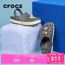 卡骆驰crocs洞洞鞋贝雅卡骆班轻便耐磨一脚蹬休闲鞋|205089 石板灰/青柠绿-0GX 41 /42(260mm)