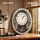 丽声日本原装客厅钟表时尚创意个性挂钟时音乐整点长49cm 4MH435WU03