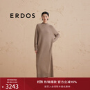 ERDOS【善系列】半高领纯羊绒长裙宽松保暖舒适女连衣裙 大地驼 165/84A/M