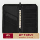无印良品（MUJI）证件包 聚酯纤维护照夹 透明内袋 黑色 实用收纳 多功能