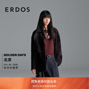 ERDOS 25秋冬翻领正反两穿皮毛一体宽松优雅保暖上衣女皮衣外套 可可 M 165/84A