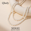 Qlady珍珠项链2025新款长款大气高档高级感毛衣链饰品女首饰生日礼物