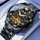 劳力士王子进口机芯瑞士手表男机械表镶真钻钨钢带夜光防水商务名牌男表品牌 R3801全黑【进口机芯】 真钻鉴定卡 41mm