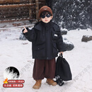 富罗迷（follow me）男童羽绒服加厚外套冬装2025新款帅气小童宝宝白鸭绒上衣保暖儿童 黑色  加厚羽绒服 90 默认尺码4