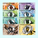 彦和出版火柴人冰火风雷水木金石属性格斗漫画动画手翻书儿童绘画图画本线稿控笔练习描摹本图画册小学生专用绘画教程书 8本全套珍藏【冰+火+风+雷+水+木+金+石】 12色针管笔