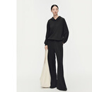 噢姆（AUM）【轻松套装】AUM噢姆2025年冬季新款羊绒混纺针织呢卫衣阔腿裤女 深灰上装 M