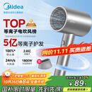 美的（Midea）5亿等离子护发电吹风 家用负离子吹风筒 1800W大功率便携吹风机FJ308银 国家补贴 节日/生日礼物