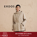 ERDOS 宽松保暖连帽收腰时尚休闲宽松百搭女棉服外套 大地驼 165/84A/M