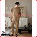 FENTENGG【抗静电】法兰绒情侣睡衣女冬季保暖加厚珊瑚绒男家居服套装 74305暖咖-男 XL