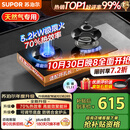 苏泊尔（SUPOR）燃气灶家用天然气双灶【国家补贴20%】5.2KW猛火 70%高热效率煤气灶台嵌入式可调节底盘DB28S