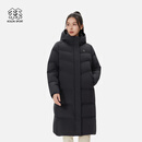 KOLON SPORT/可隆户外羽绒服 女士防泼水防风BENCH重量羽绒夹克 LKDJ5WN110-BK 黑色 M 165/88A