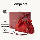 Songmont山下有松蛇年生肖礼盒百纳系列设计师新款 手拿包+烦尽牌 椿花红 现货