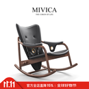 米维卡MIVICA中古风设计师真皮摇摇椅酋长椅客厅复古休闲沙发椅K1 MIVICA·原创酋长摇椅