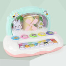 网红儿童音乐雪花电子琴婴幼儿宝宝早教音乐安抚雪花飘雪玩具 雪花音乐琴-绿色【电池+螺丝刀】