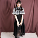 ROJITA蝴蝶结双侧腰带长款斗篷式连衣裙1423985(原1233424) 黑色