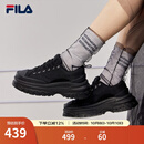 斐乐（FILA）女鞋帆布鞋LAVA胖胖底厚高底增鞋板鞋帆布鞋休闲鞋 黑-BK 35.5