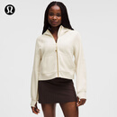 lululemon丨Scuba 女士超宽松款拉链连帽衫 LW3HTLS 浅象牙白/金 XS /S