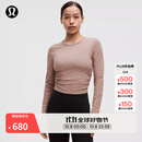 lululemon丨All It Takes 女士运动长袖T恤*罗纹 Nulu™ LW3GK5S 暮光玫瑰棕 XS /4