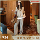 美洋（MEIYANG）杏仁燕麦套装 【年度套装】磨毛珠链卫衣直筒裤 浅咖（卫衣+休闲裤常规版） M