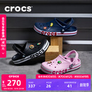 卡骆驰crocs洞洞鞋贝雅卡骆班轻便耐磨一脚蹬休闲鞋|205089 黑色/白色-066 41 /42(260mm)