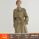 fano studios【现货】范洛Fano经典廓形气质风衣外套女中长款英伦风系带2025秋 卡其色 M （第二批）