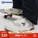 FILAFUSION斐乐潮牌男鞋GRIND滑板鞋冬季新款休闲鞋运动鞋 雪白/安静灰-SQ 41