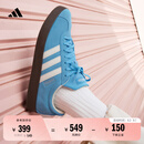adidas T头鞋 VL COURT复古板鞋德训鞋男女阿迪达斯轻运动 蓝色/亮白/树脂黄   42.5