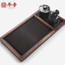 冬帝胡桃实木茶盘德国电木茶台带电磁炉一体全自动烧水家用简约茶具海 88*48*7CM【茶至尊不锈钢】