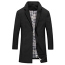 BOSS春秋季男士风衣2024新款高端中长款休闲西装外套男款免烫 黑色 XL 180