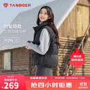 坦博尔时尚短款立领女士短款百搭羽绒马甲TB5330152D 黑色  M (165) 