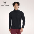 ARC'TERYX始祖鸟 RHO LT ZIP NECK 轻量 男子 内层长袖上装 BLACK/黑色 L
