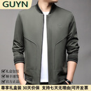 GUYN轻奢男装品牌2025秋季潮流休闲外套男长袖时尚新款夹克男 绿色 绿色 L 175